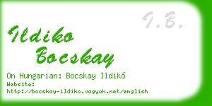 ildiko bocskay business card