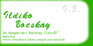 ildiko bocskay business card